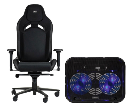 Fotel gamingowy SMX Fotel gamingowy Semeru + Devi podstawka chłodząca pod laptop